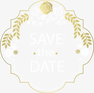 金色树叶标题框免抠