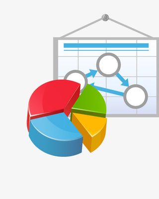 彩色数据圆形图免抠