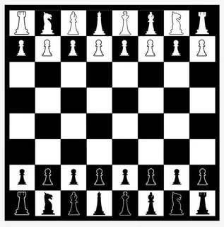 黑白国际象棋盘免抠