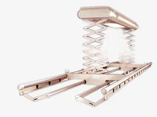 手摇加厚单杆式晾衣杆晒衣架免抠