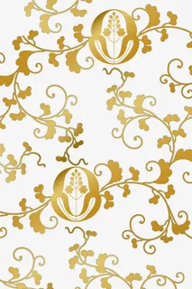 金色写意花花藤底纹底图素材免抠