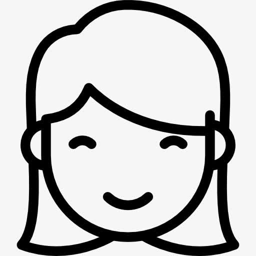 微笑的女孩图标免抠
