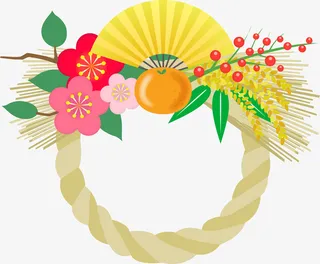 日本新年传统装饰免抠