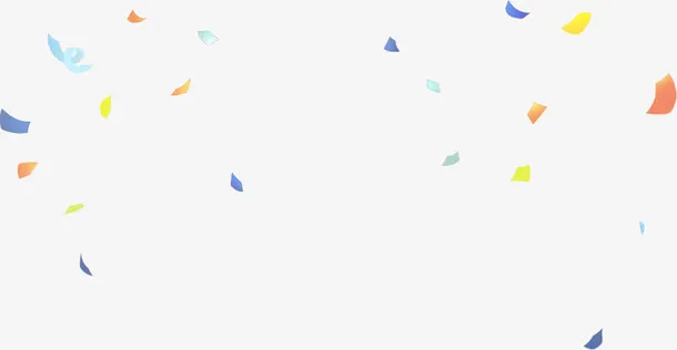 彩带漂浮设计卡通免抠