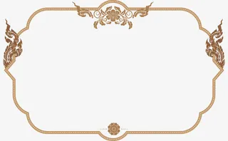 咖啡色清新框架免抠