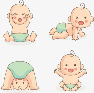 淘气的婴孩免抠