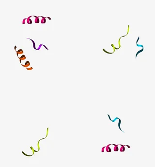 活动彩色丝带矢量图免抠