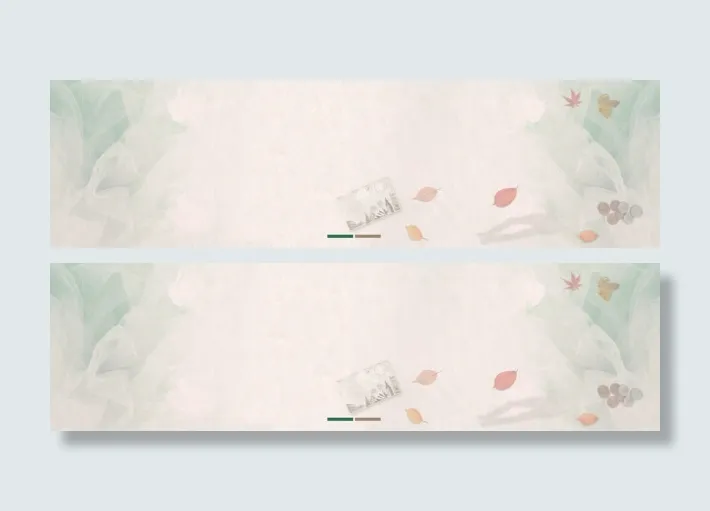 秋天秋季淘宝女装文艺范飘叶背景banner