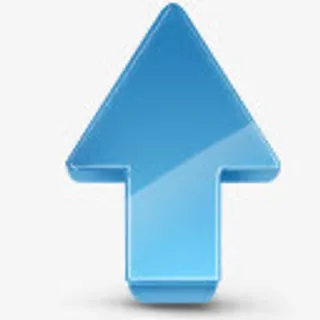 蓝色的向上箭头图标免抠