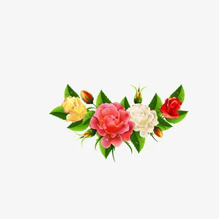 矢量时尚彩色中国花免抠