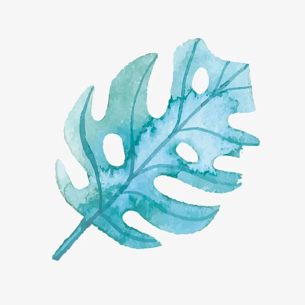 北欧风手绘叶子矢量图免抠