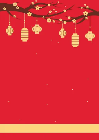 红色简约扁平信笺背景素材高清