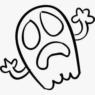 万圣节鬼的轮廓图标免抠
