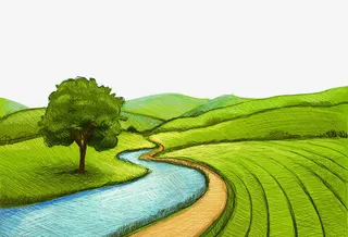 绿色草原农场免抠