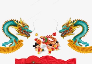 中国风龙抬头海报背景