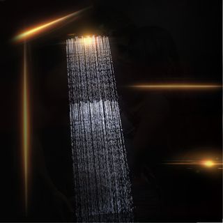 黑色简约高端淋浴花洒PSD分层主图背景高清