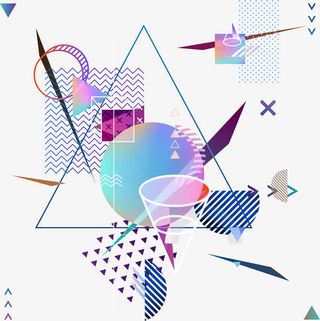 创意手绘几何形状装饰图案免抠