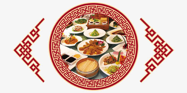 红色年夜饭元素免抠