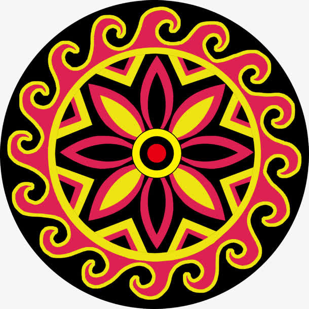 彝族器皿图案免抠