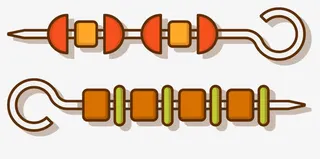 矢量卡通羊肉串免抠