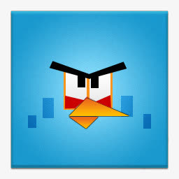 蓝色生气鸟无框广场愤怒的小鸟图免抠