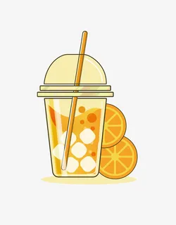 橙汁饮料免抠