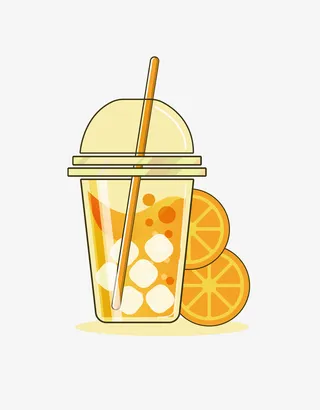 橙汁饮料免抠