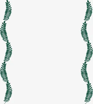 螺旋针叶树枝边框免抠