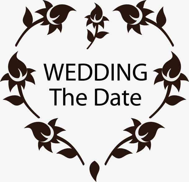 矢量婚礼邀请函花边边框素材免抠