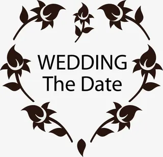 矢量婚礼邀请函花边边框素材免抠