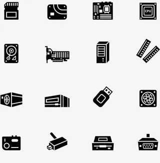 电脑配件图标免抠