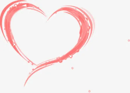 红色手绘线条爱心免抠装饰其他装饰图案元素
