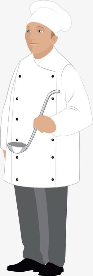 厨房工作者矢量图免抠