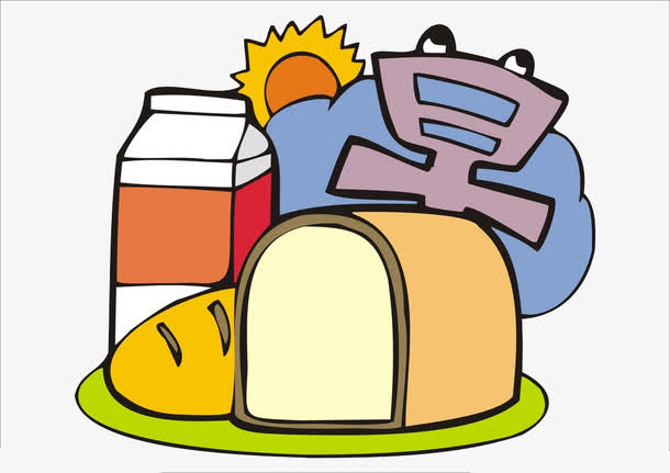 丰富的早餐免抠