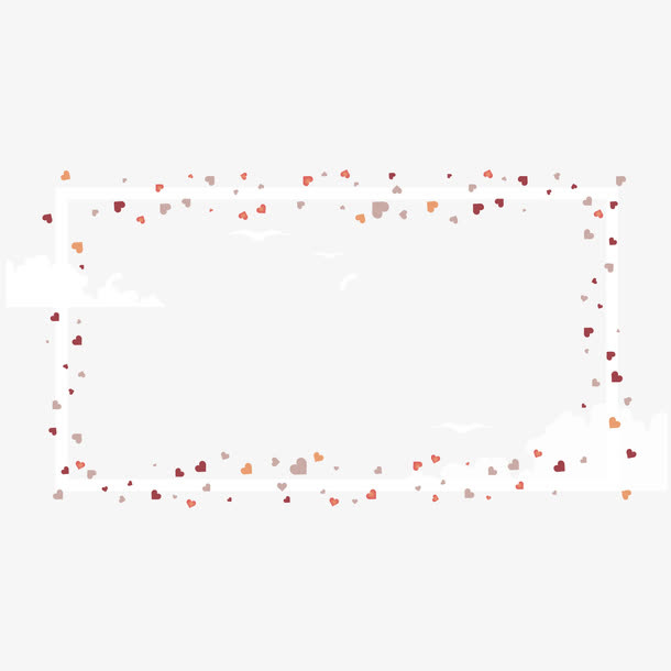 2.14情人节花间边框纹理免抠