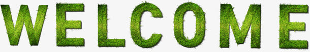 welcome草地纹路素材免抠