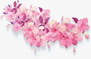 红色梦幻美丽花朵免抠