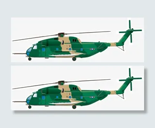 矢量写实军用直升机免抠