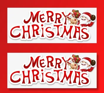 圣诞文字纸片免抠