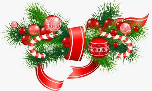 圣诞节绿色松叶装饰免抠 圣诞节绿色松叶装饰免抠