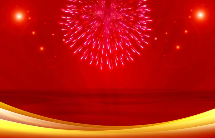 红色烟花中国风背景高清