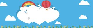 卡通蓝天白云背景高清