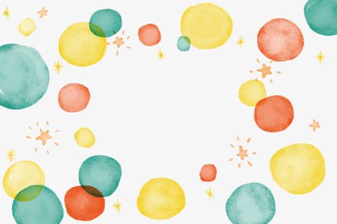 彩色圆形墨迹免抠