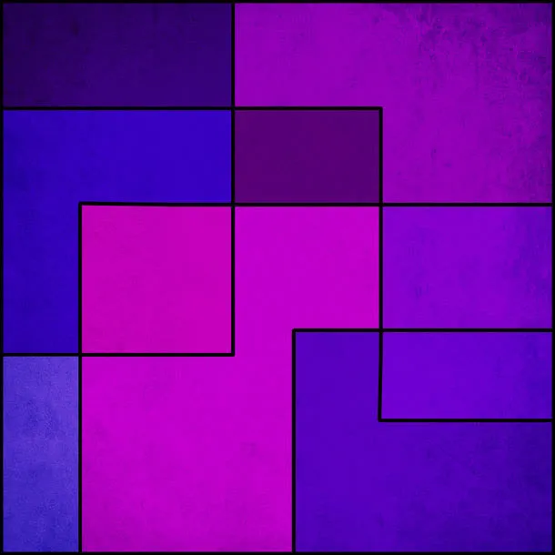 紫色方块装饰画免抠