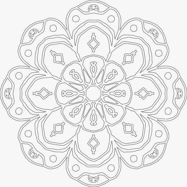 精美的花朵图案免抠