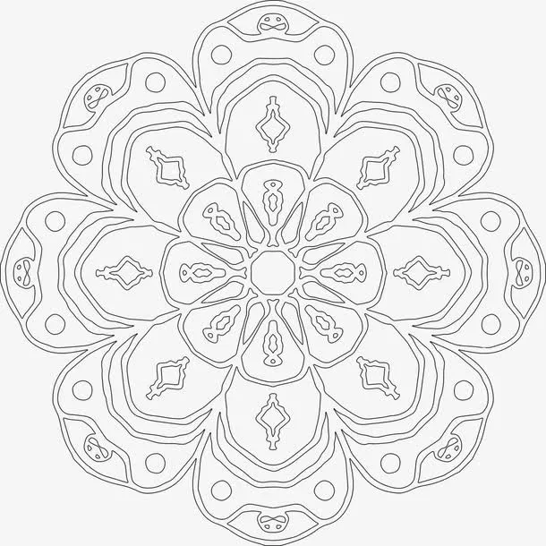 精美的花朵图案免抠