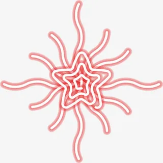 红色五角星光效图免抠