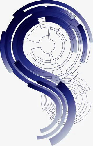 蓝色科技底纹装饰免抠