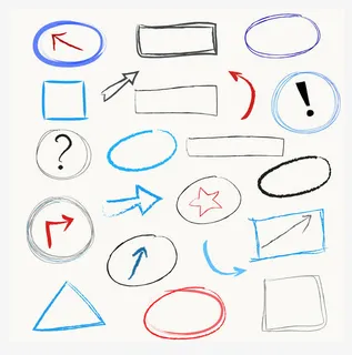 矢量边框素材三角和箭头免抠