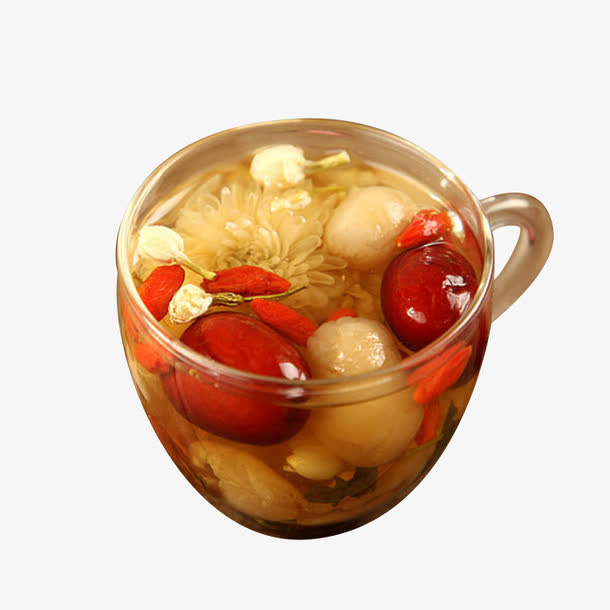 桂圆红枣菊花茶免抠